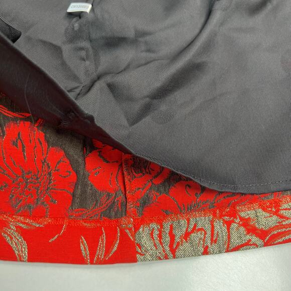 Happy X Nature Kate Hudson Women's Mini Dress Red/Gold Embroidered Glam Size 6 - Picture 15 of 16